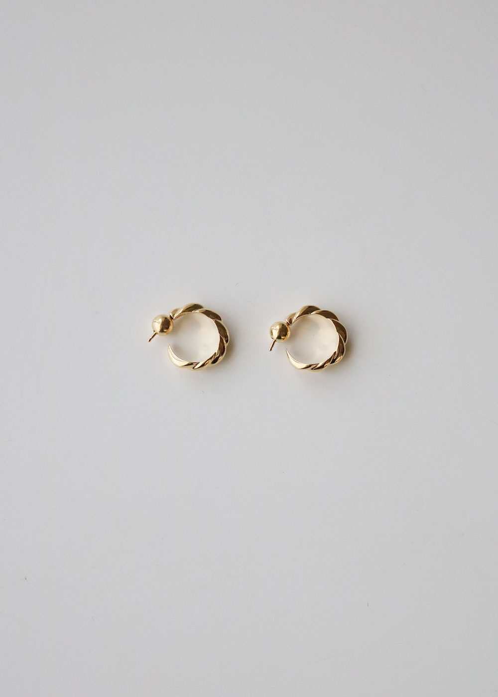 Gold Small Rope Earrings