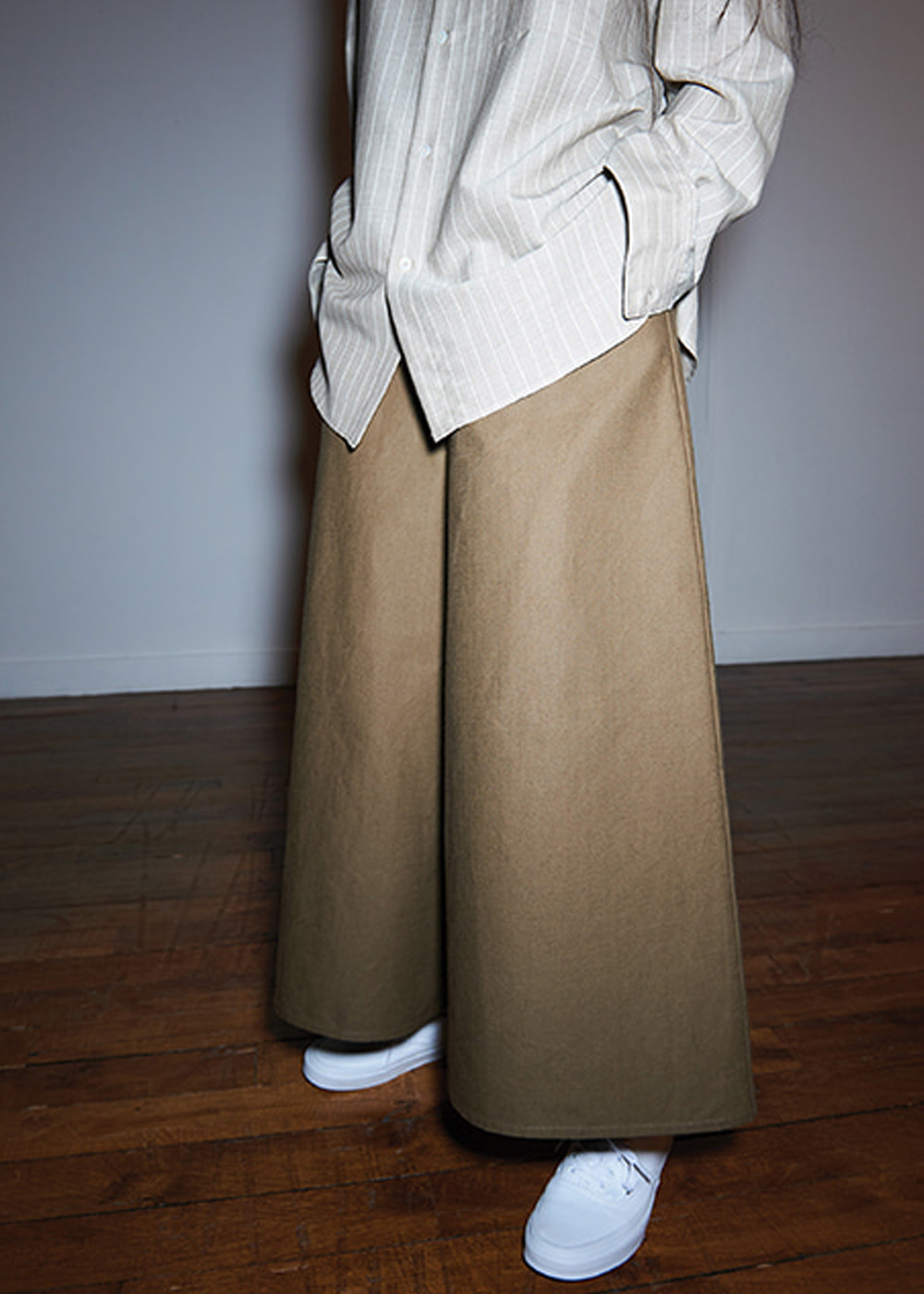 Japanese Heavy Cotton Wide Leg Pant Skirt