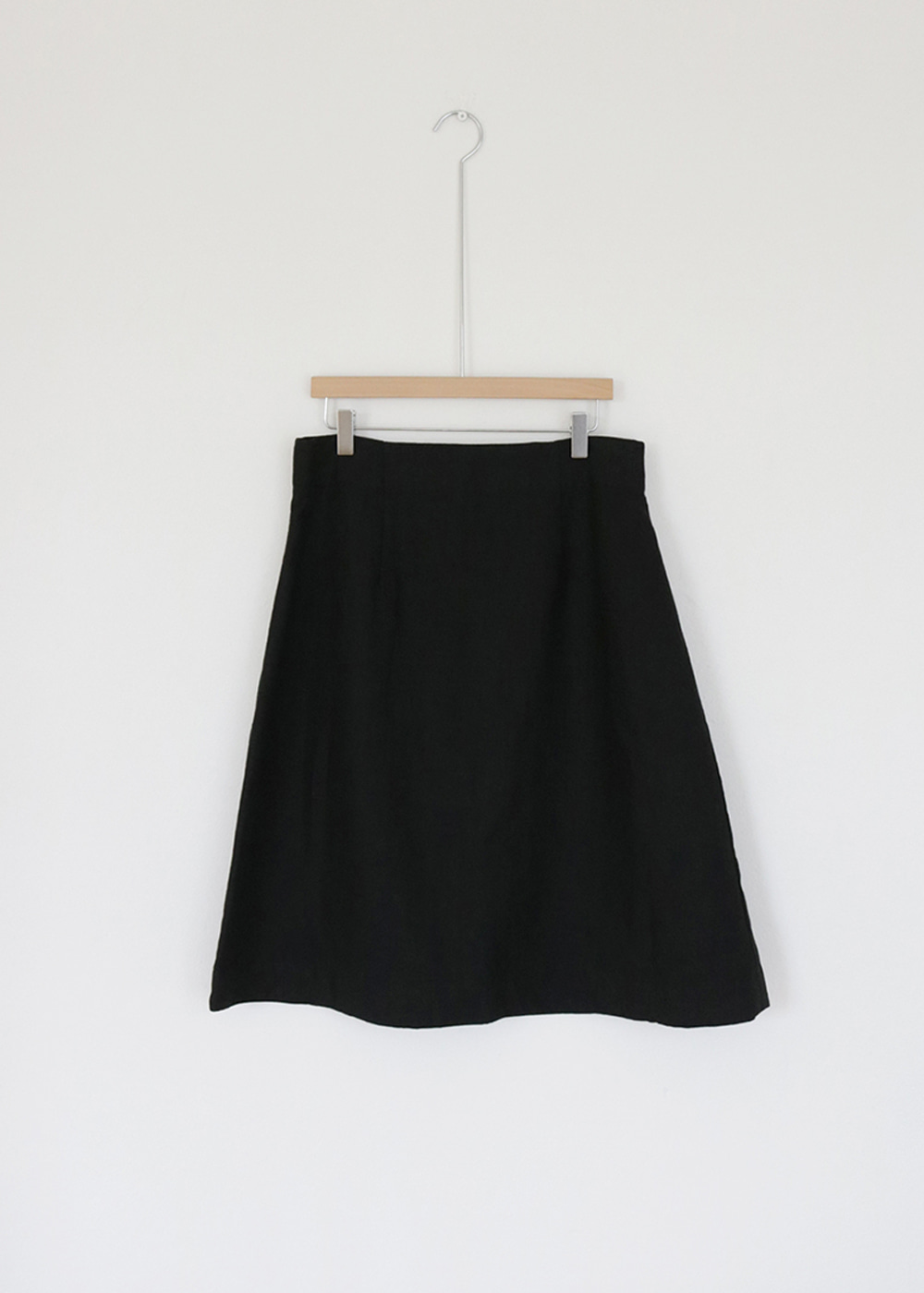Zipper Heavy Linen Skirt
