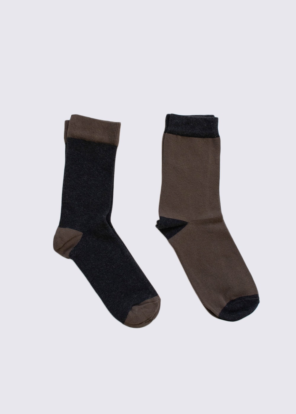 Socks (Two of Set) - Marron Glace, Anthracite