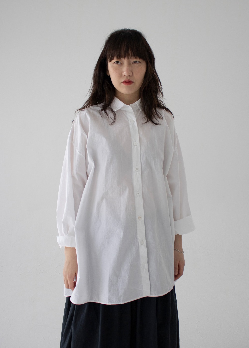Long Overshirt - White