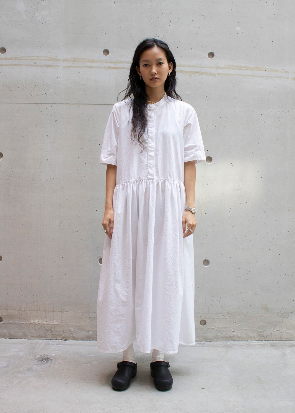 Farmer Dress - White