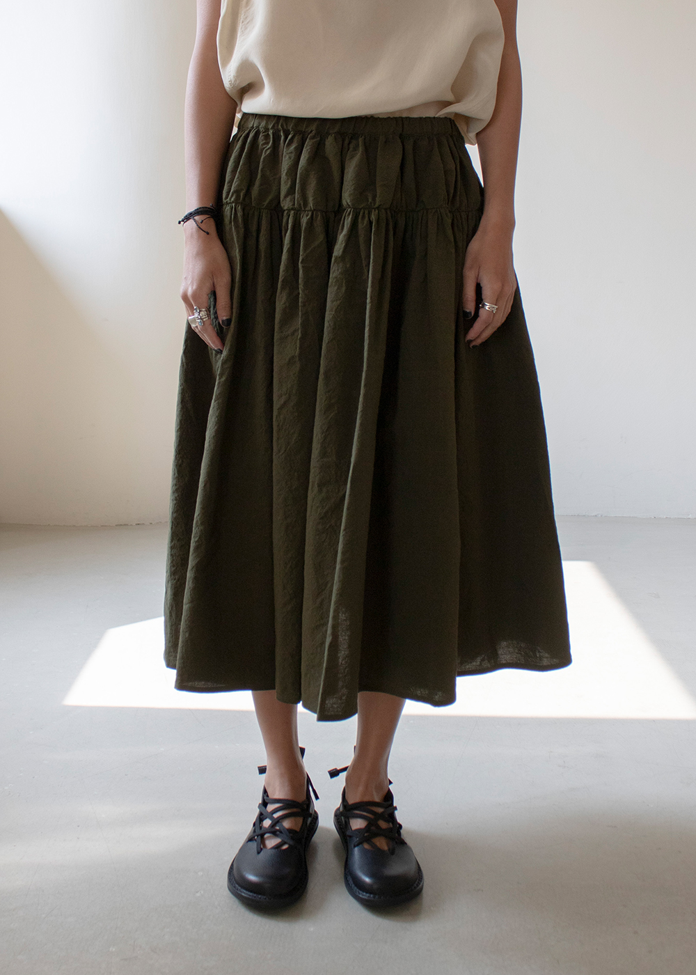 P1768 Skirt - Military Green